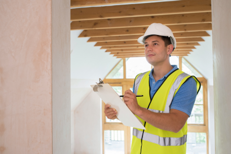 worker with a white helmet